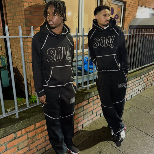 SOW Essentials Black Tracksuit
