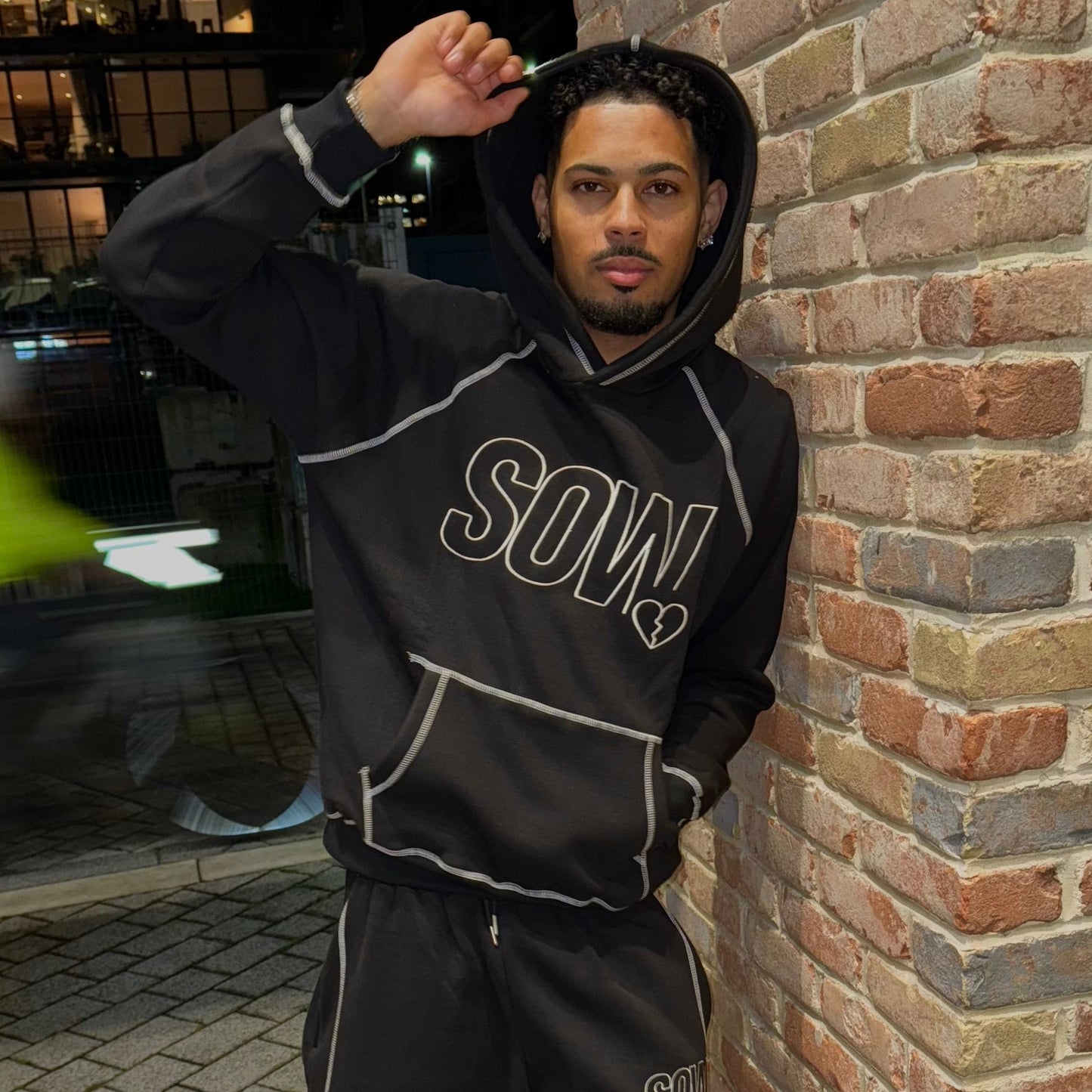 SOW Essentials Black Tracksuit